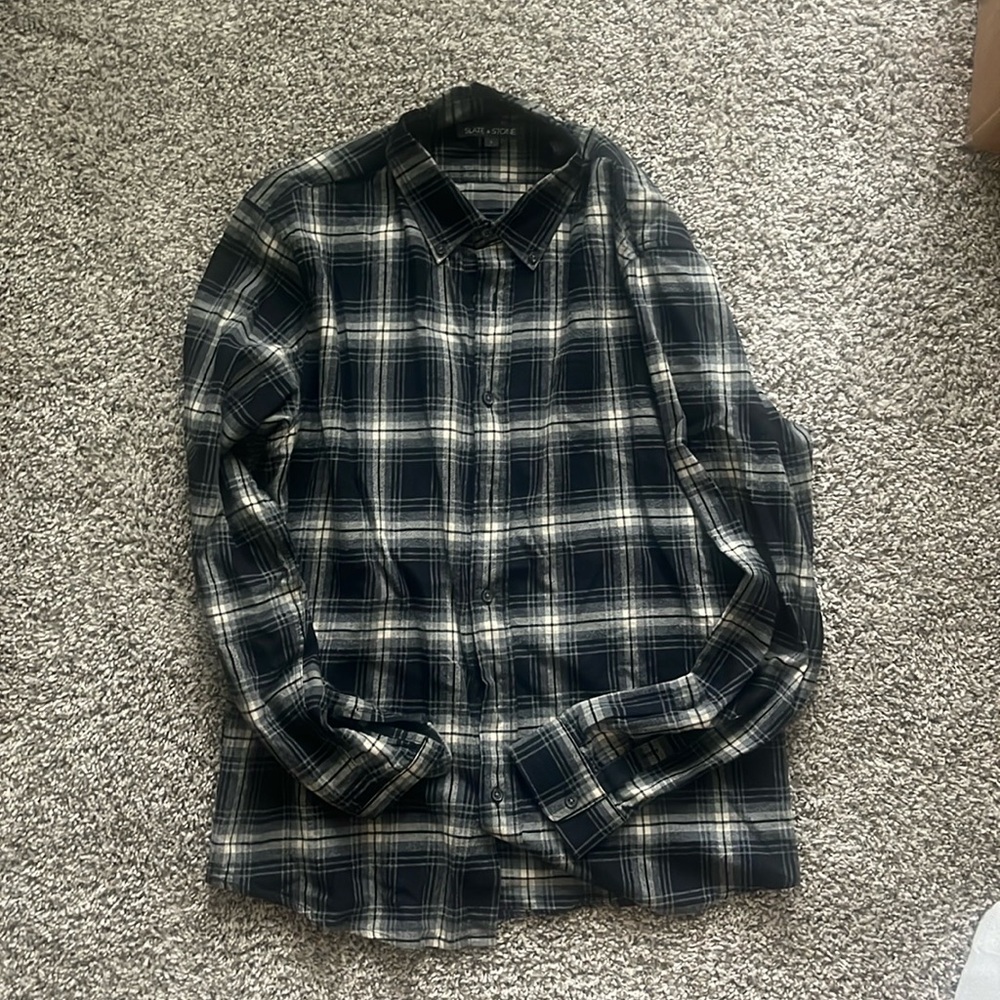 Slate and stone flannel